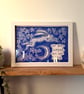 Hare Moon Giclee Print - READY TO SHIP - Image 1