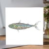 Coastal Britain Large Mackerel Blank Card