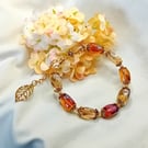 Twisted Glass Bangle Bracelet
