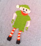 Santa's Elf with Dangly Legs Knitted  Design Jumper for Children, Custom Make - Image 3