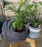 Ammonite basket, crochet shell, home decor, plant holder, nautilus, fossil - Image 4