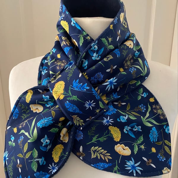 Neck warmer Scarf - neck gaiter - cowl - snood - Fleece Lined - Adult size 