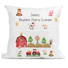 Personalised Farmyard -Old MacDonald farm- book insert cushion
