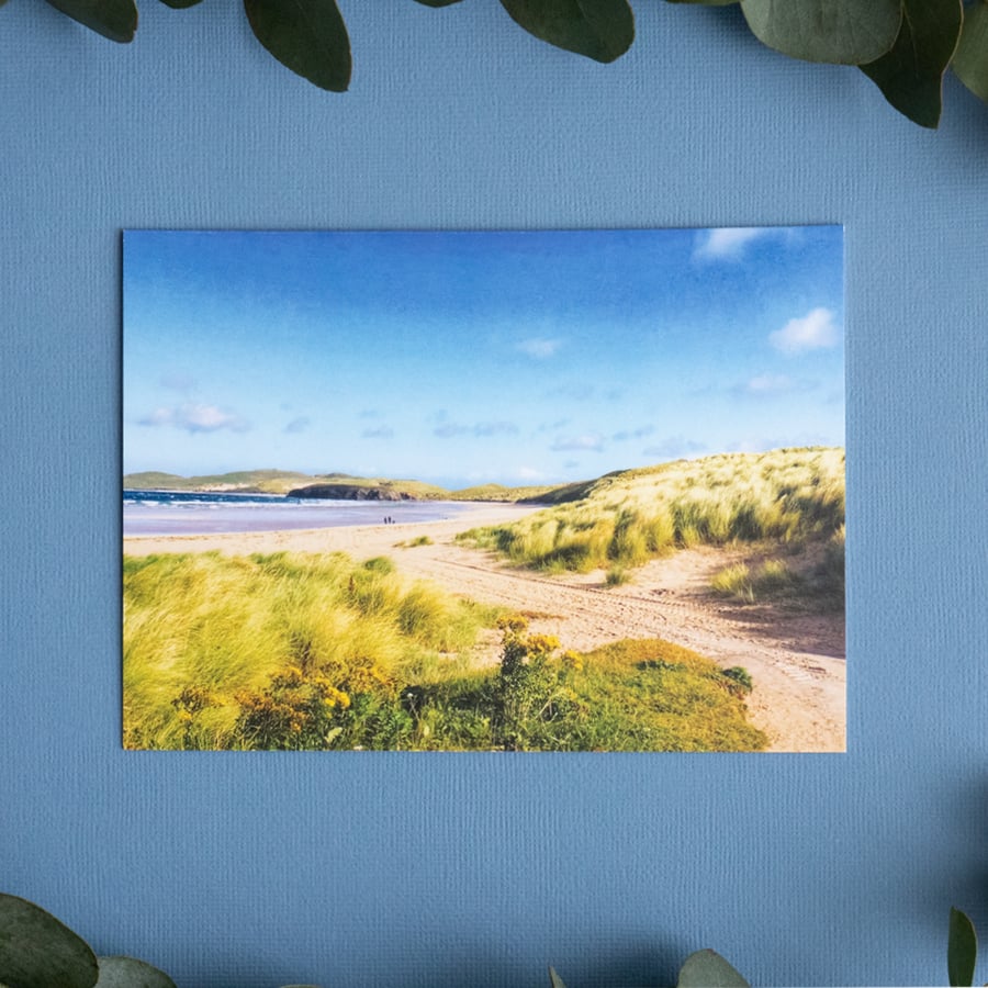 Blank Landscape Greeting Card - Balnakeil Beach, Scotland 