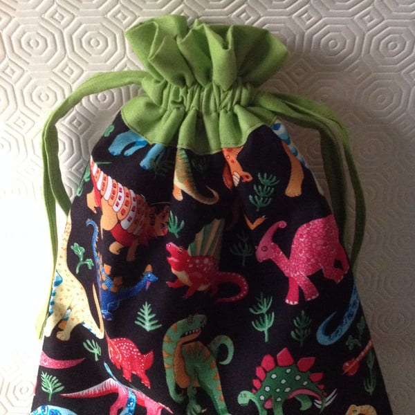 Dinosaur Drawstring Bag