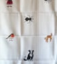 Shawl, wall hanging, 'The Old Woman who Swallowed a Fly', hand embroidered - Image 3