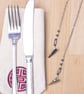 Napkin Chain Clips  - Hematite and knotwork napkin holder - elegant senior gift - Image 4