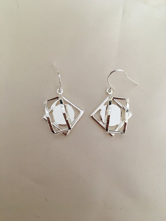 Square Oblong Earring Setting - E18