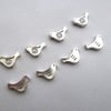 silver bird beads