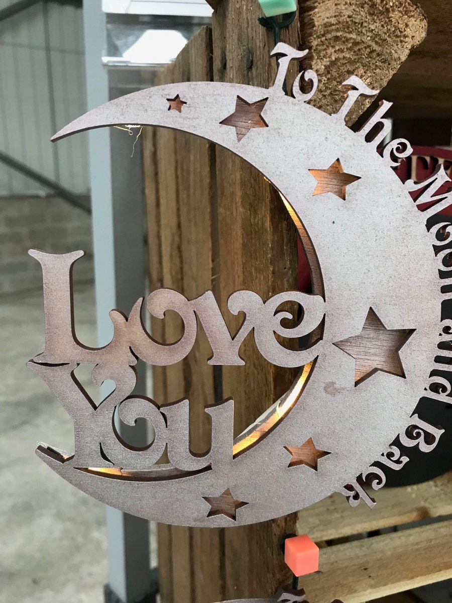 Love you to the moon light up moon