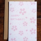 Happy Birthday Cherry Blossom - Greeting Card - Eco-friendly 
