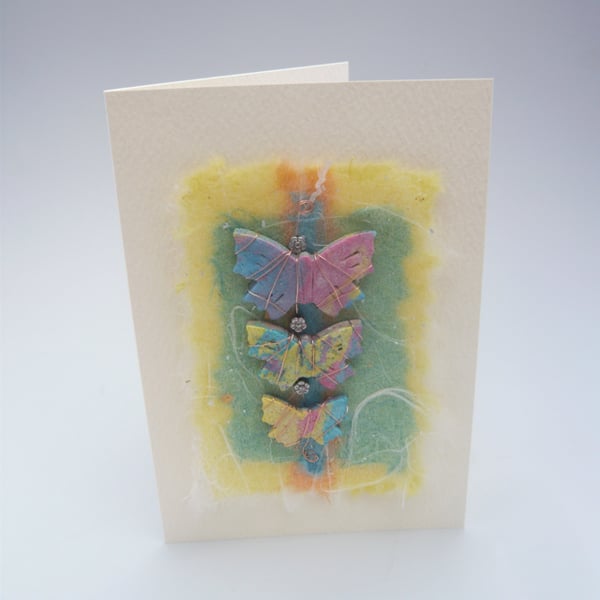 Birthday card. Butterflies.