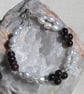 White Freshwater Pearl & Red Garnet Gemstone Bracelet "Regal Sundae" - Image 3
