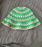 Handmade crochet bucket hat, 100% cotton kelp design - Image 4