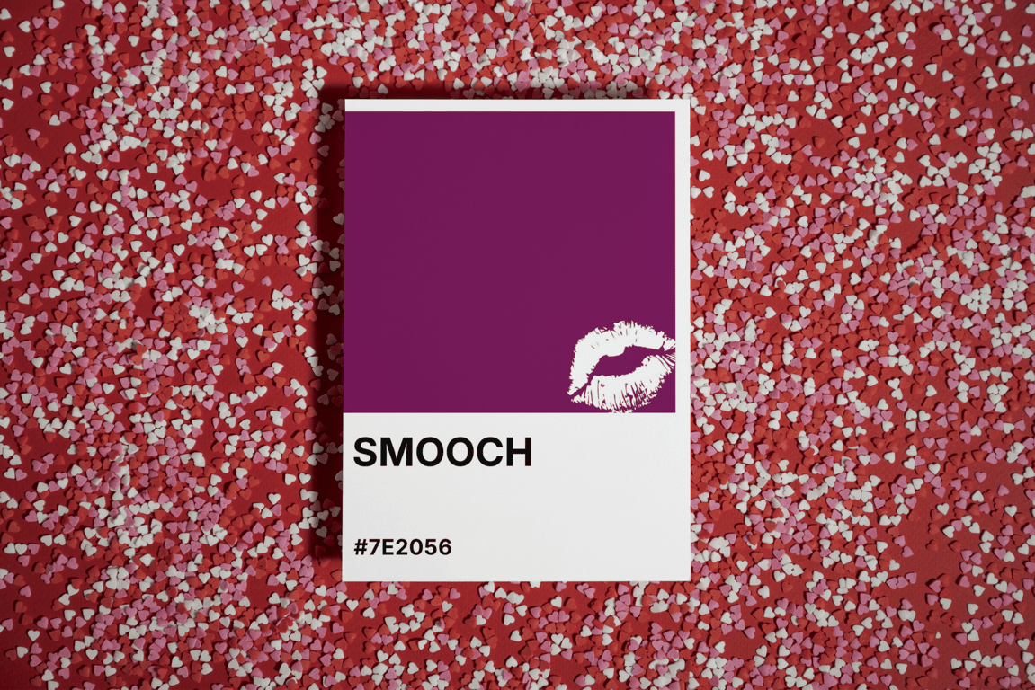 Valentines SMOOCH Greeting Card – Colour Swatch Series (A6, Blank Inside)