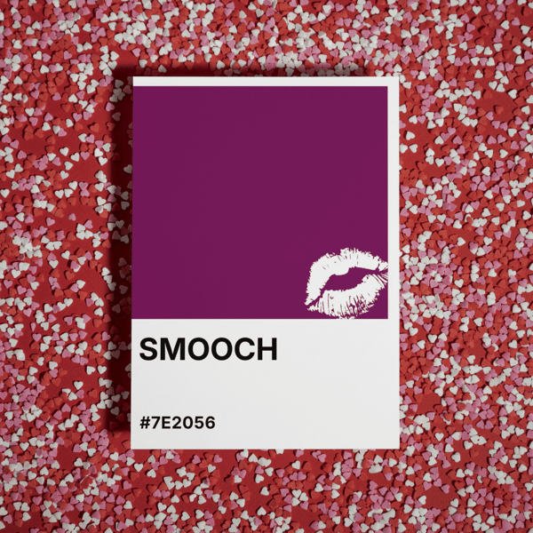 Valentines SMOOCH Greeting Card – Colour Swatch Series (A6, Blank Inside)