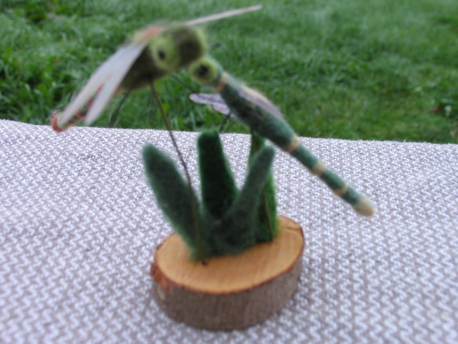 Needle Felted Dragonfly Table Decoration