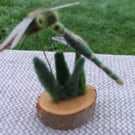 Needle Felted Dragonfly Table Decoration