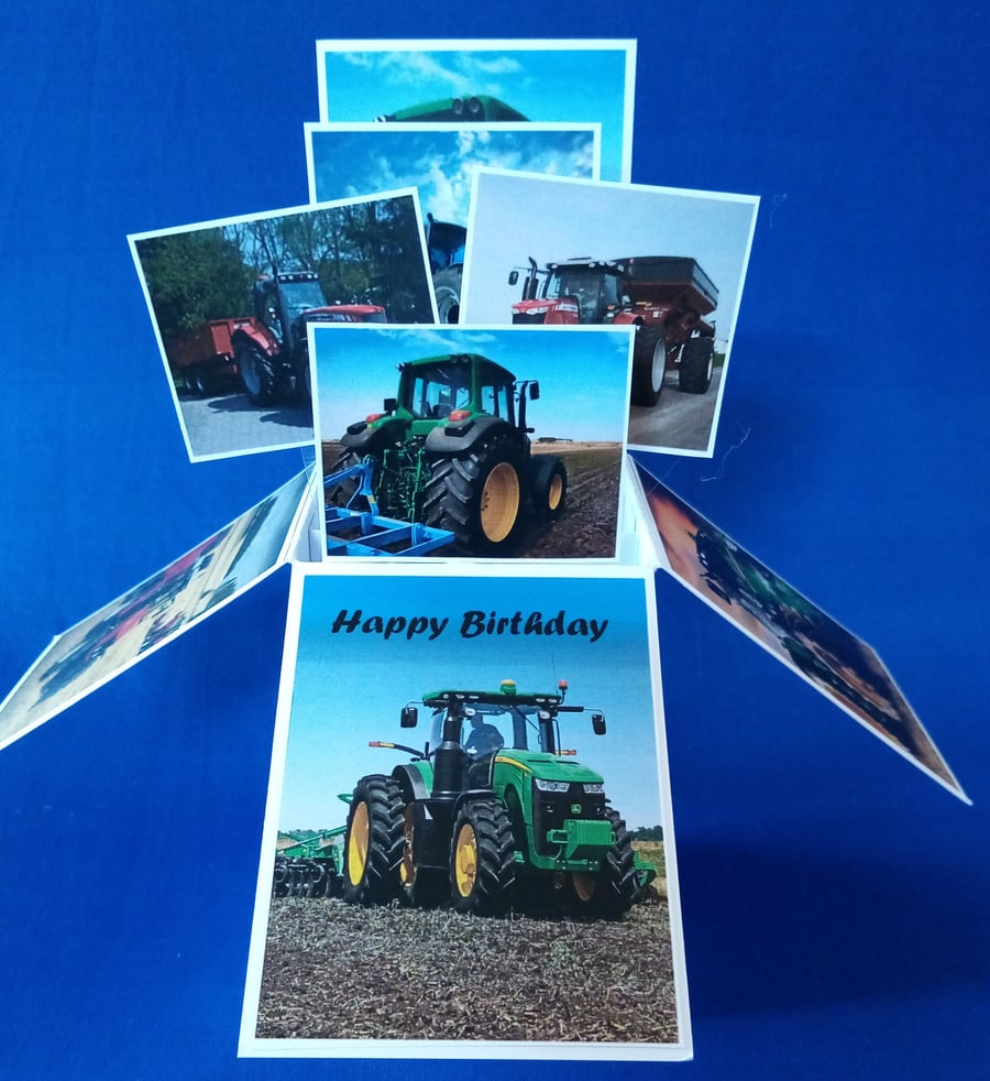 Birthday Card With Tractors