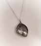 Sterling silver seashell with silver pearl - Image 5