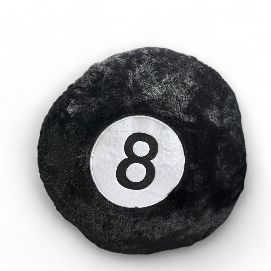 8 Ball Plush Cushion 35cm Diameter