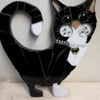  Mosaic Black and white Cat