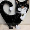  Mosaic Black and white Cat