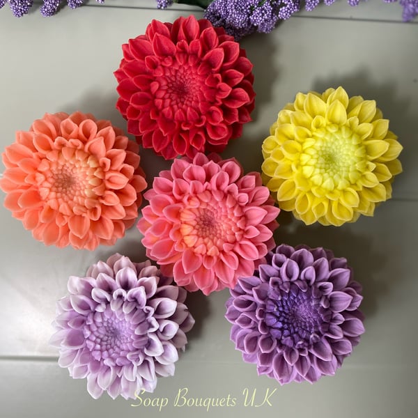 Flower Soap Dahlia: Custom Soap Gift Box for Her. Unusual Thank You Present