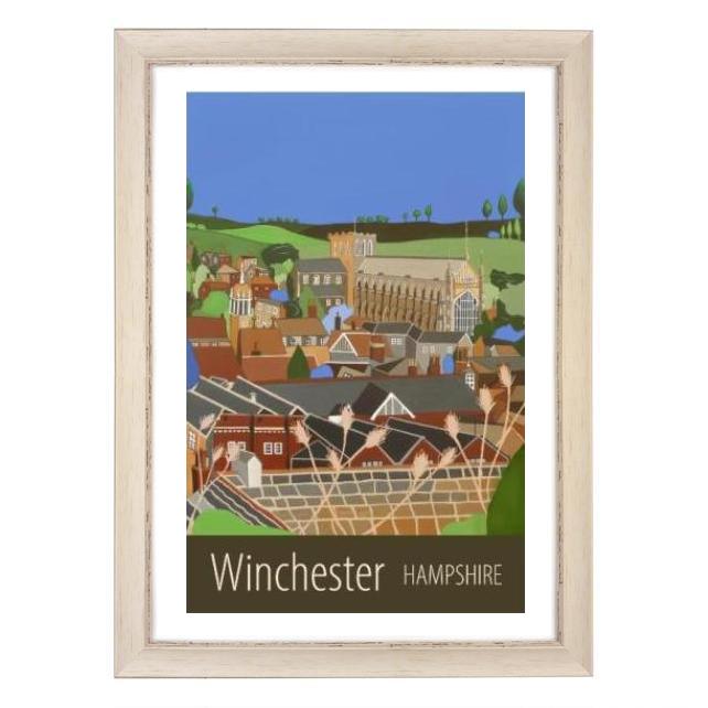 Winchester rooftops travel poster print by Susie West