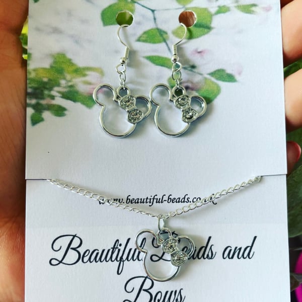 Mickey and minnie mouse jewelry hotsell