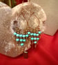 Boho Turquoise, Copper dangly earrings - Image 1