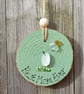 Sea Glass Mum Gift, Handmade Bird & Daisy Hanging Decoration, Mother's Day Gift - Image 9