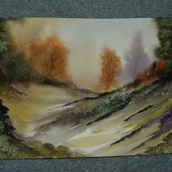 original watercolour landscape art painting ( ref F 520.F3 )