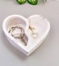 Marbled Heart Trinket Dish – Twin Compartment Jewellery Holder