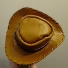 Woody replacement hat made from leather brand new hand made 