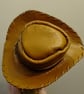 Woody replacement hat made from leather brand new hand made 