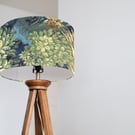 Forbidden forest velvet, drum lampshade ceiling shade with a white lining