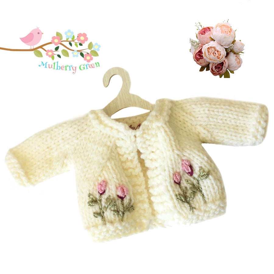 Reserved for Sue - Rosebud Embroidered Cardigan