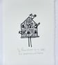 Four birds in a six bedroomed house - Lino Print - super seconds - Image 4