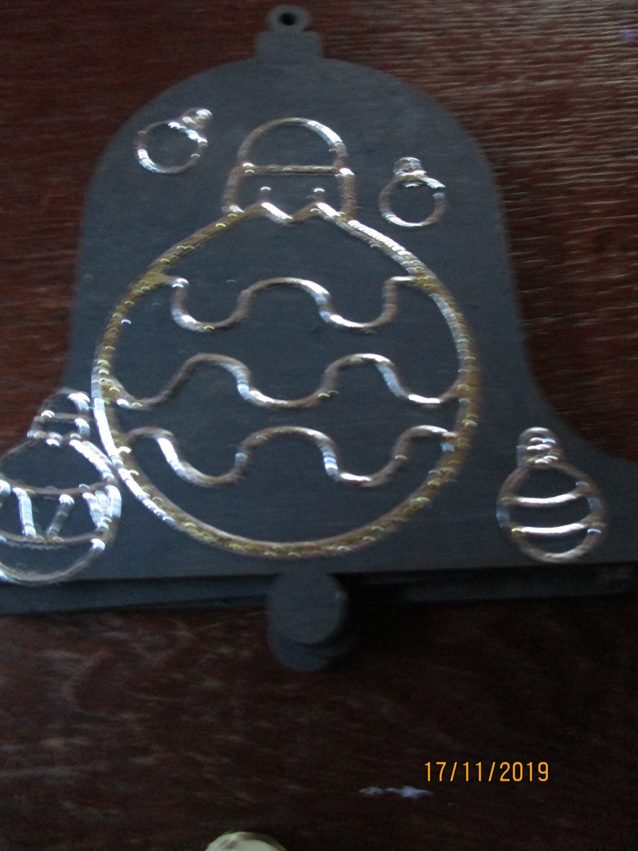 Christmas Decoration on a Bell Plaque