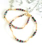 Genuine Unique Ruby, Emerald & Sapphire  Gold Vermeil Necklace - Image 2