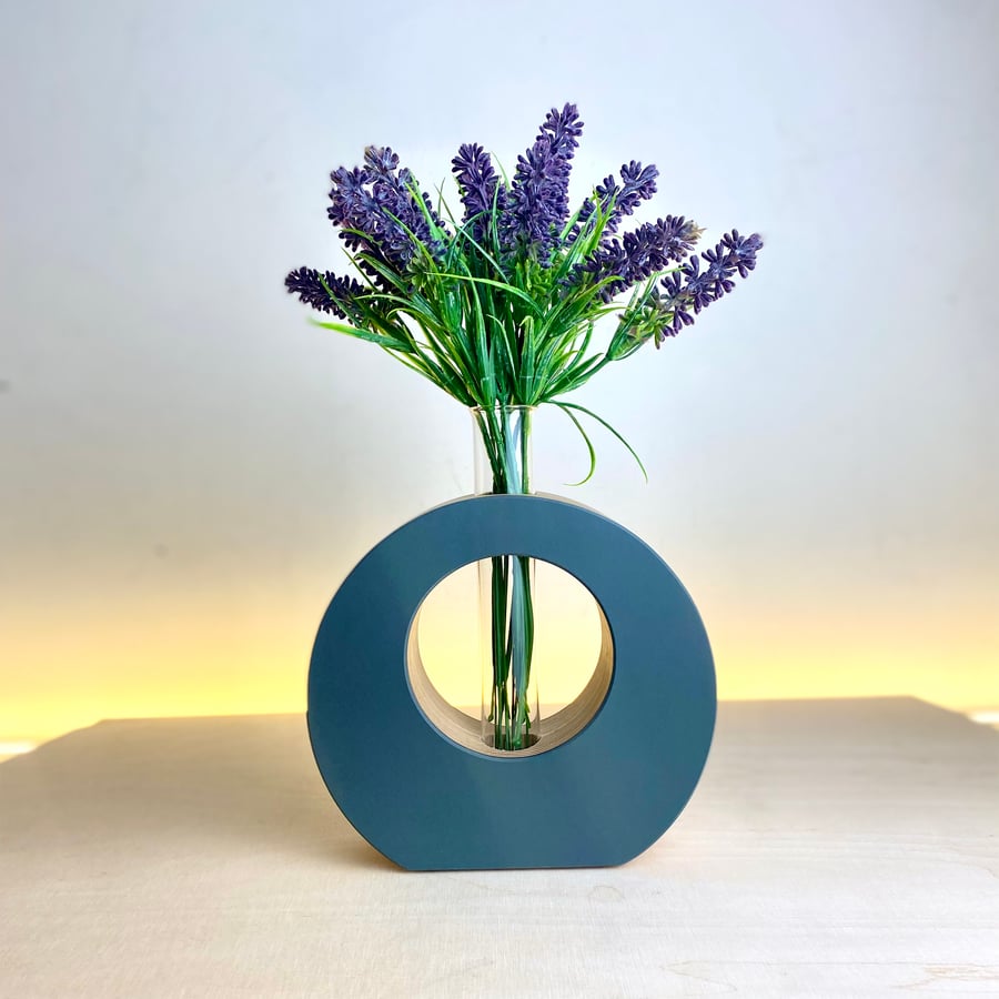 Test-tube plywood vase