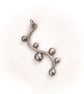Wavy silver pendant with pebbles - Image 4