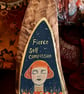 SALE! Painted wood piece, "Fierce self compassion" - Image 1