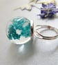 Real Flower Botanical Ring - Gypsophila Baby's Breath - Image 2