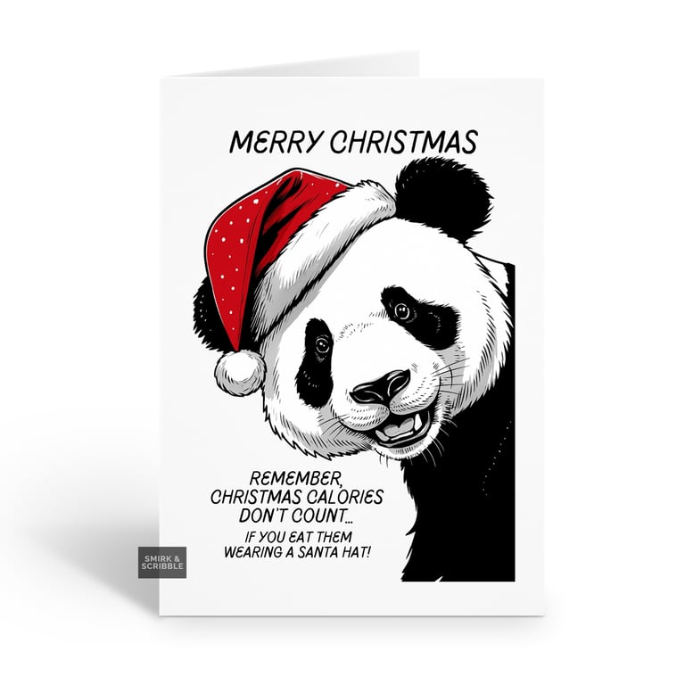 Funny Christmas Card For Him Or Her - Cheeky Panda 