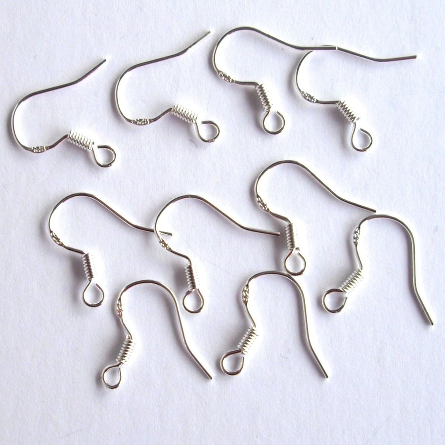 10 Sterling Silver Earring Wires (5 pairs)