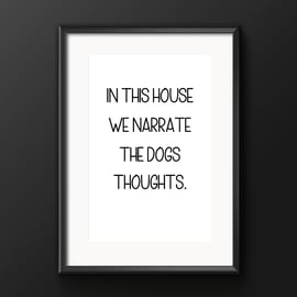 Narrate Dogs print - minimalist - In this house