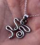 Handmade Kundalini Awakening Snake Pendant, Necklace Sterling Silver - Image 2