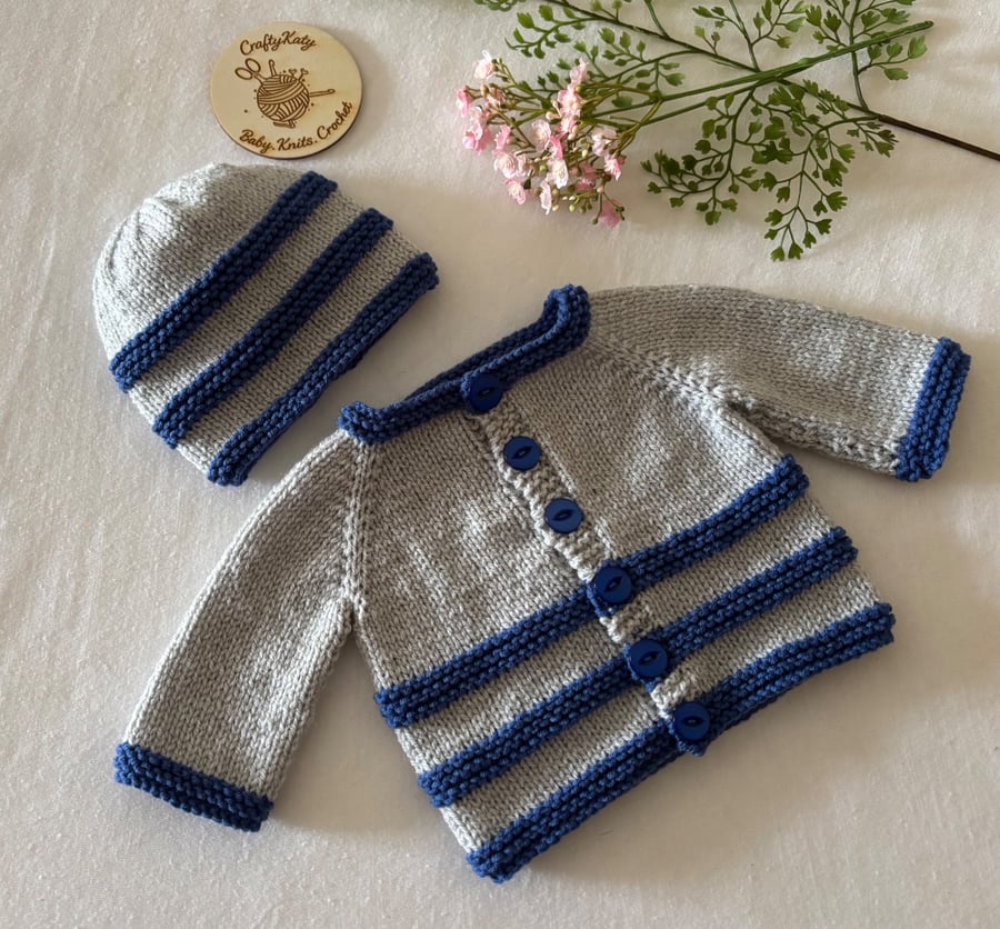 Newborn Cardigan, Hat & Bootees 